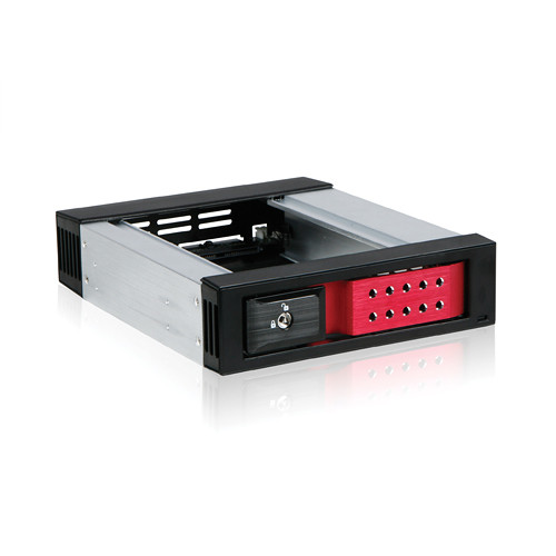 iStarUSA 5.25" to 1 x 3.5" Trayless SATA/SAS Hot-Swap Cage (Red)