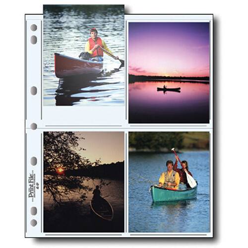 Print File 45-8P Archival Storage Page for 4x5" Prints (100-Pack)