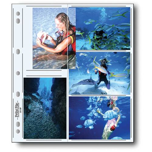 Print File 35-10P Archival Storage Page (3.5 x 5", 100-Pack)