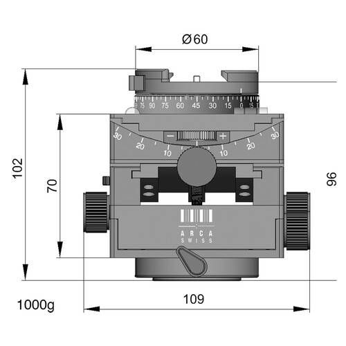 Arca-Swiss C1 Cube Geared Head with MonoballFix Quick Release
