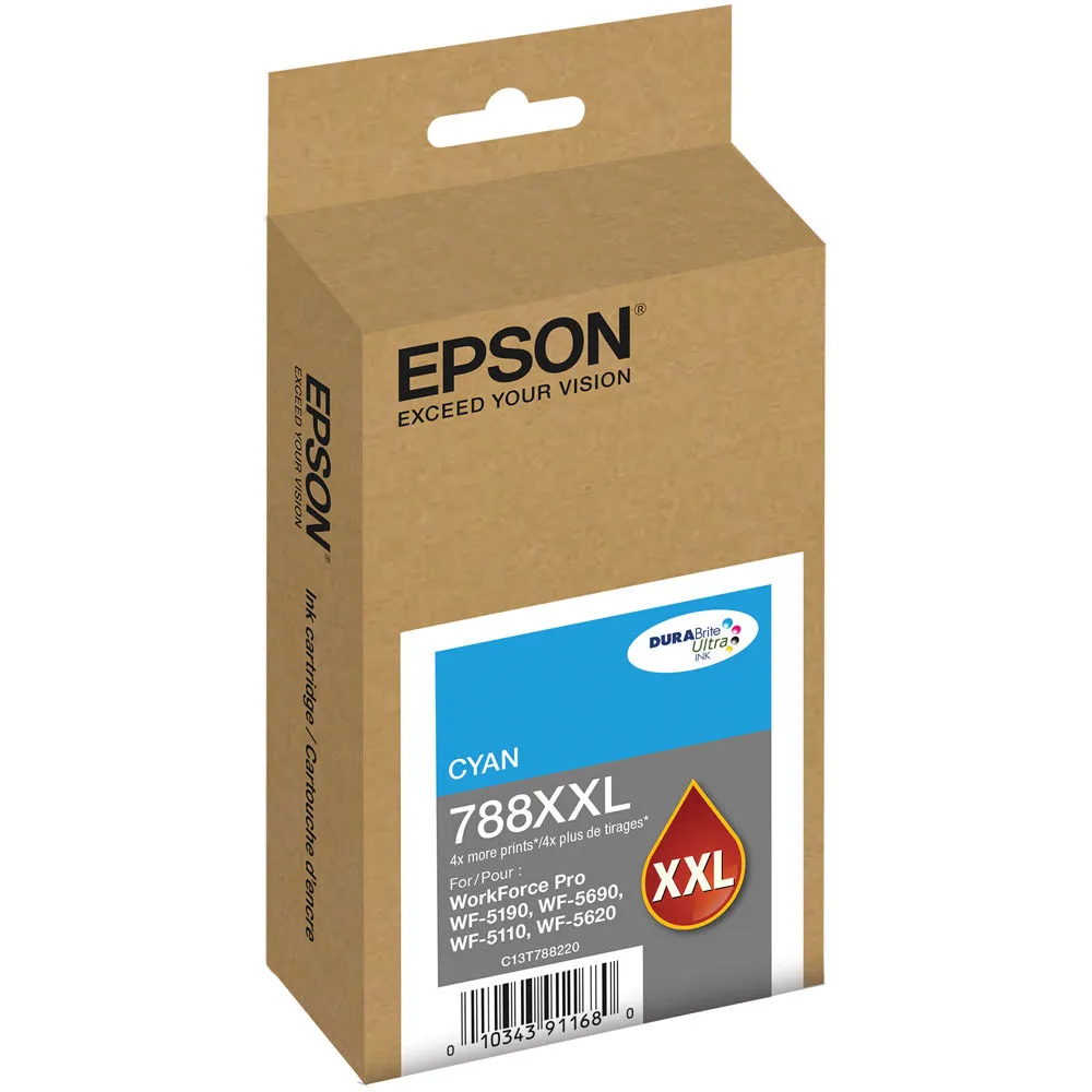 Epson T788XXL Extra High-Capacity DURABrite Ultra Cyan Ink Cartridge