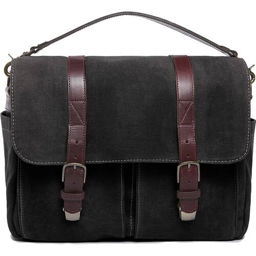 ONA Brixton Camera/Laptop Messenger Bag (Black Canvas)