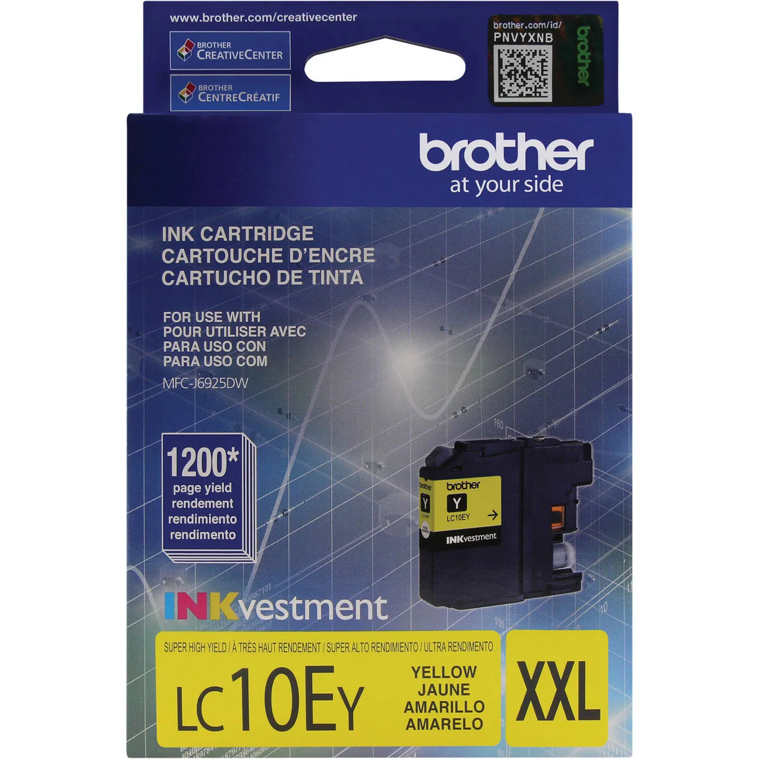 Brother LC10EY INKvestment Super High Yield Yellow Ink Cartridge