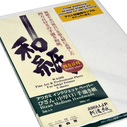 Awagami Factory Bizan Medium Natural Handmade Paper (A3+, 13 x 19", 5 Sheets)