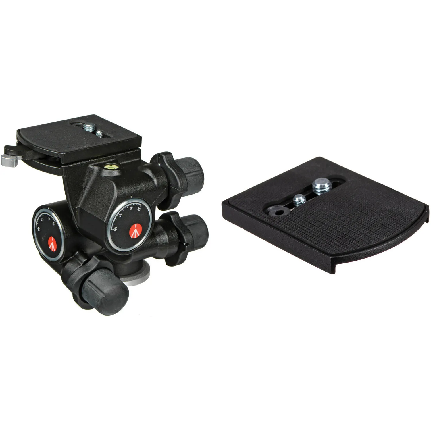 Manfrotto 410 3-Way, Geared Pan-and-Tilt Head Kit with 410PL Quick Release Plates