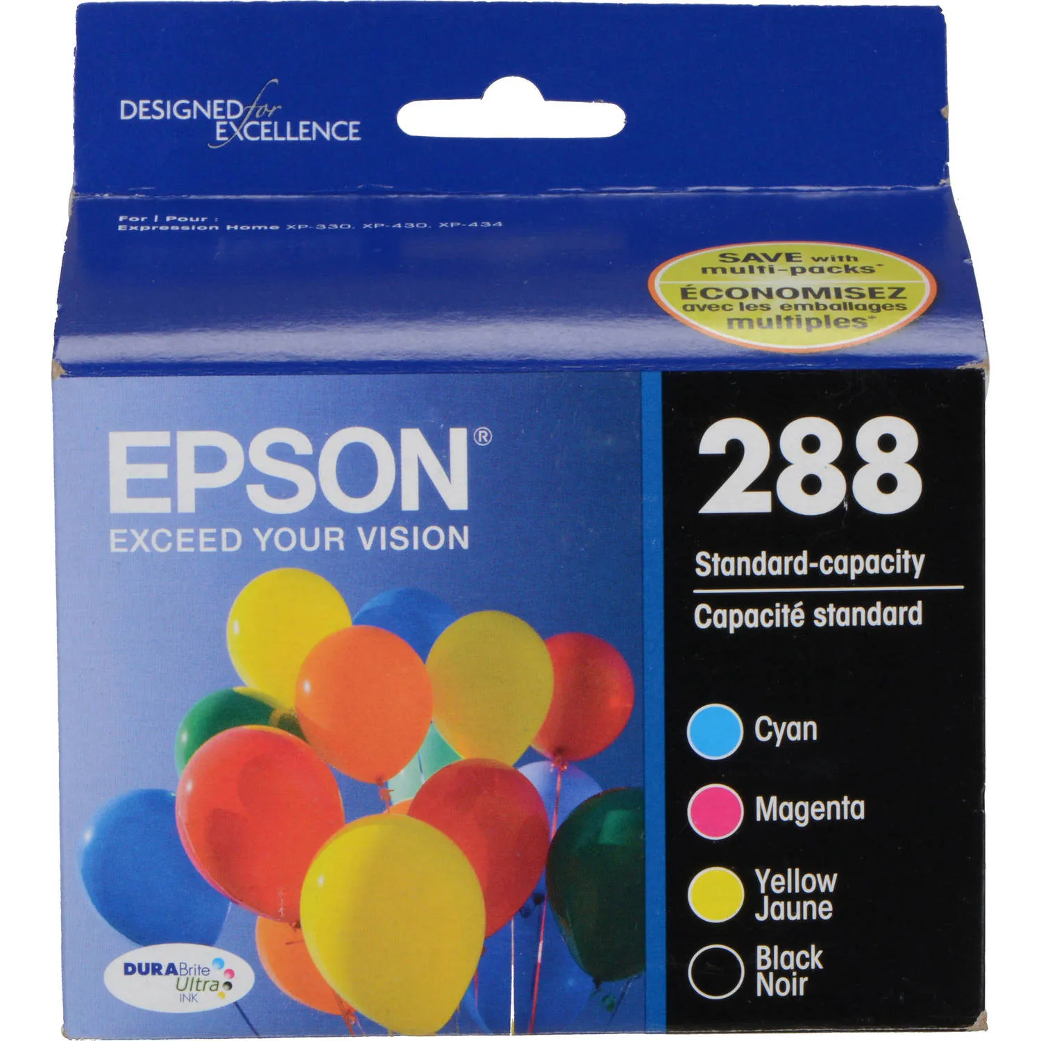 Epson T288120-BCS DURABrite Ultra Black & Color Combo Ink Cartridge Set