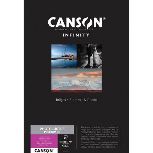Canson Infinity Photo Lustre Premium RC Paper (13 x 19", 25 Sheets)