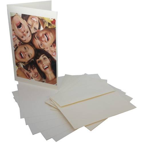 Premier Imaging Smooth Hot Press 205 Natural White Greeting Cards & Envelopes (100-Pack, 7 x 10")