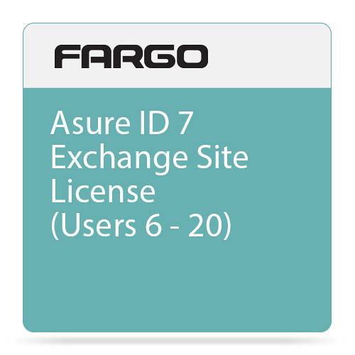 Fargo Site License Upgrade for Asure ID 7 Exchange ID Card Printing Software (6-20 Users)