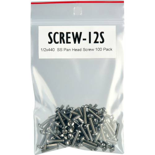 TecNec SCREW-12S 4-40 x 1/2" Pan-Head Screws for Chassis-Mount Connectors (100-Pack, Stainless Steel)