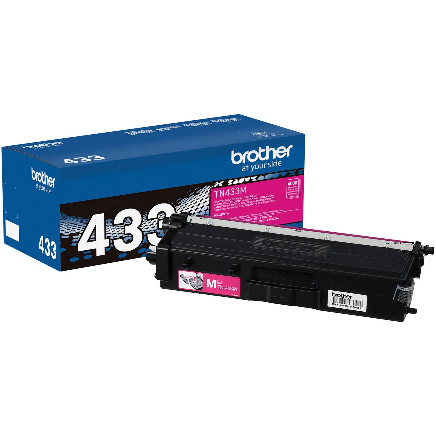 Brother TN433M Magenta High-Yield Toner Cartridge