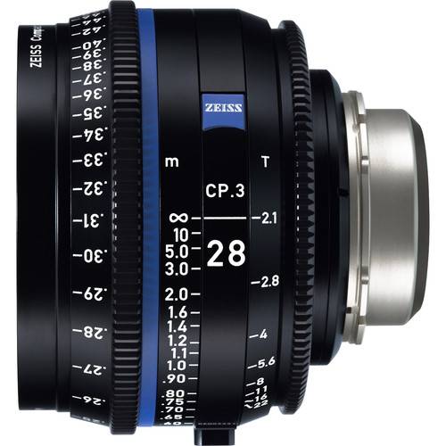 ZEISS CP.3 28mm T2.1 Compact Prime Lens (Canon EF Mount, Feet)
