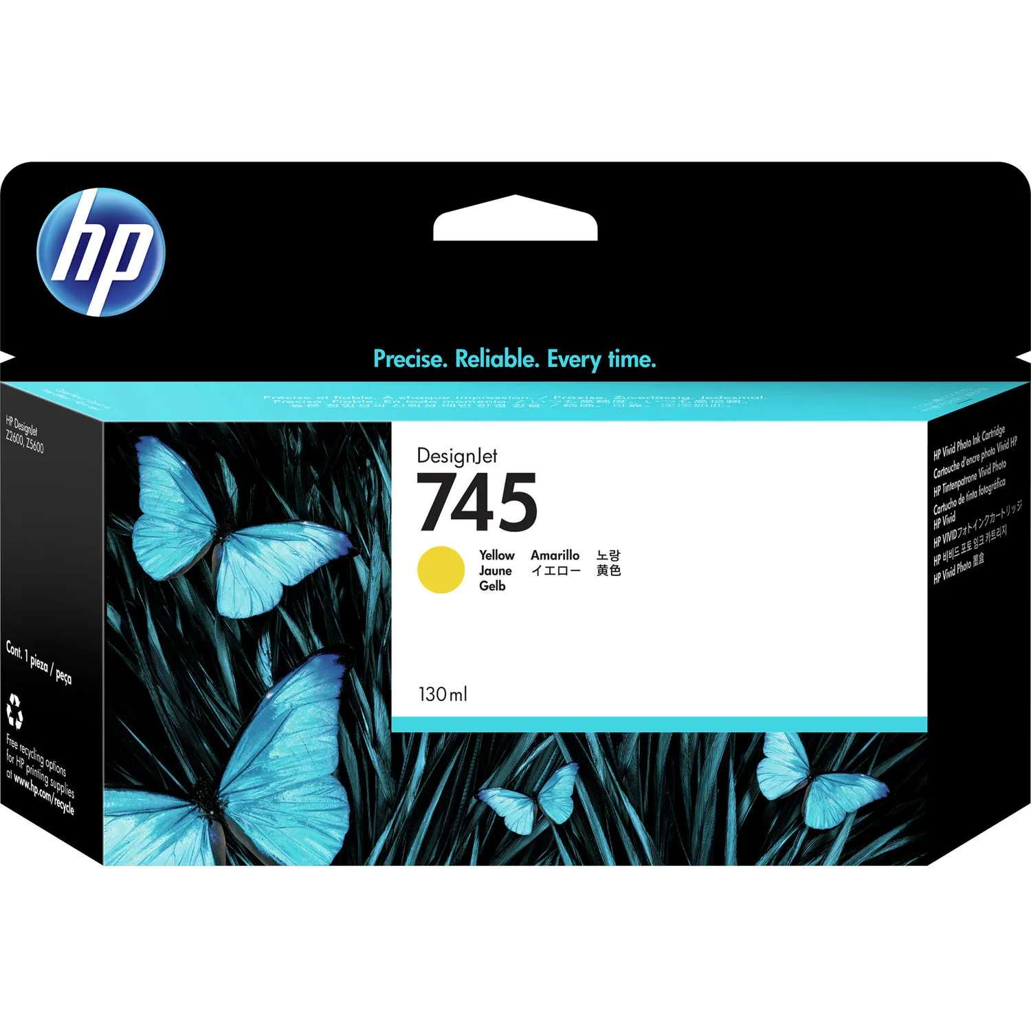 HP 745 DesignJet Yellow Ink Cartridge (130mL)