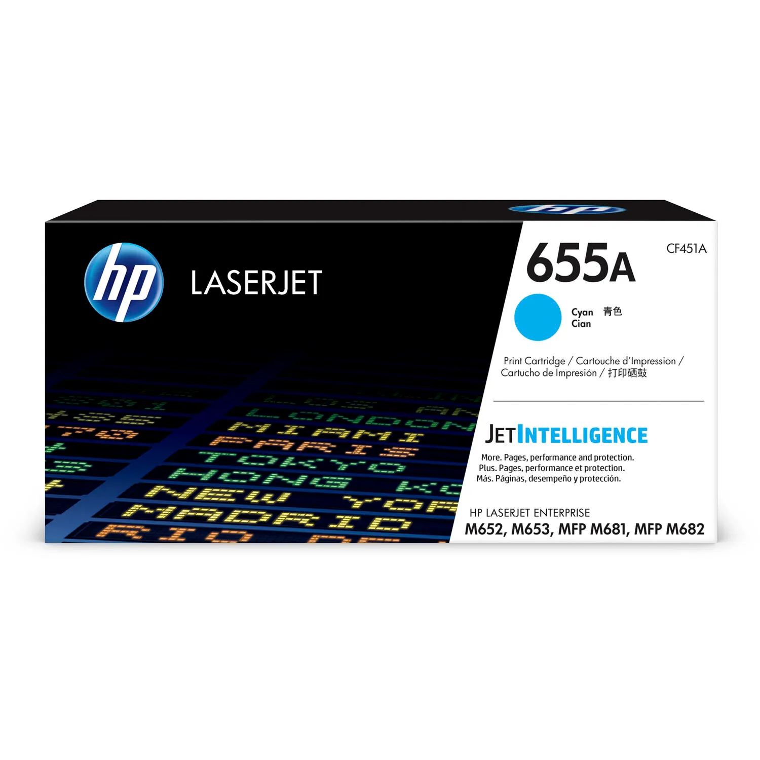 HP 655A LaserJet Enterprise Cyan Toner Cartridge