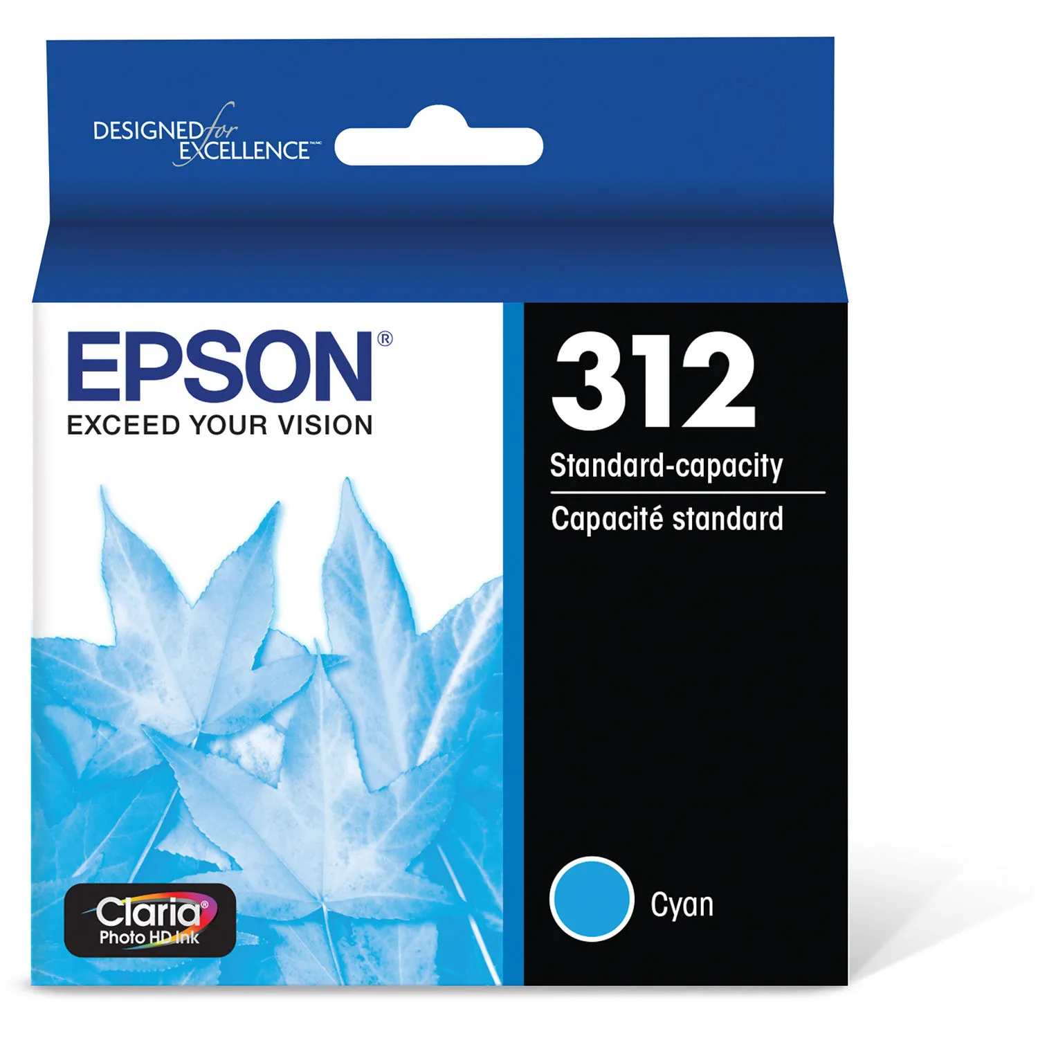 Epson T312 Cyan Claria Photo HD Ink Cartridge with Sensormatic