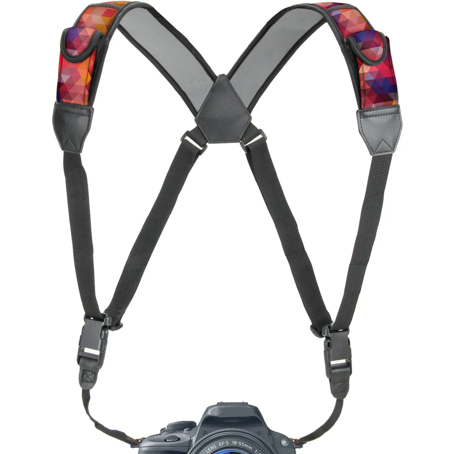 USA GEAR TrueSHOT Camera Chest Harness Strap (Geometric)