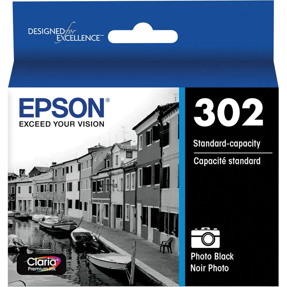 Epson Claria Premium 302 Standard-Capacity Ink Cartridge (Photo Black)