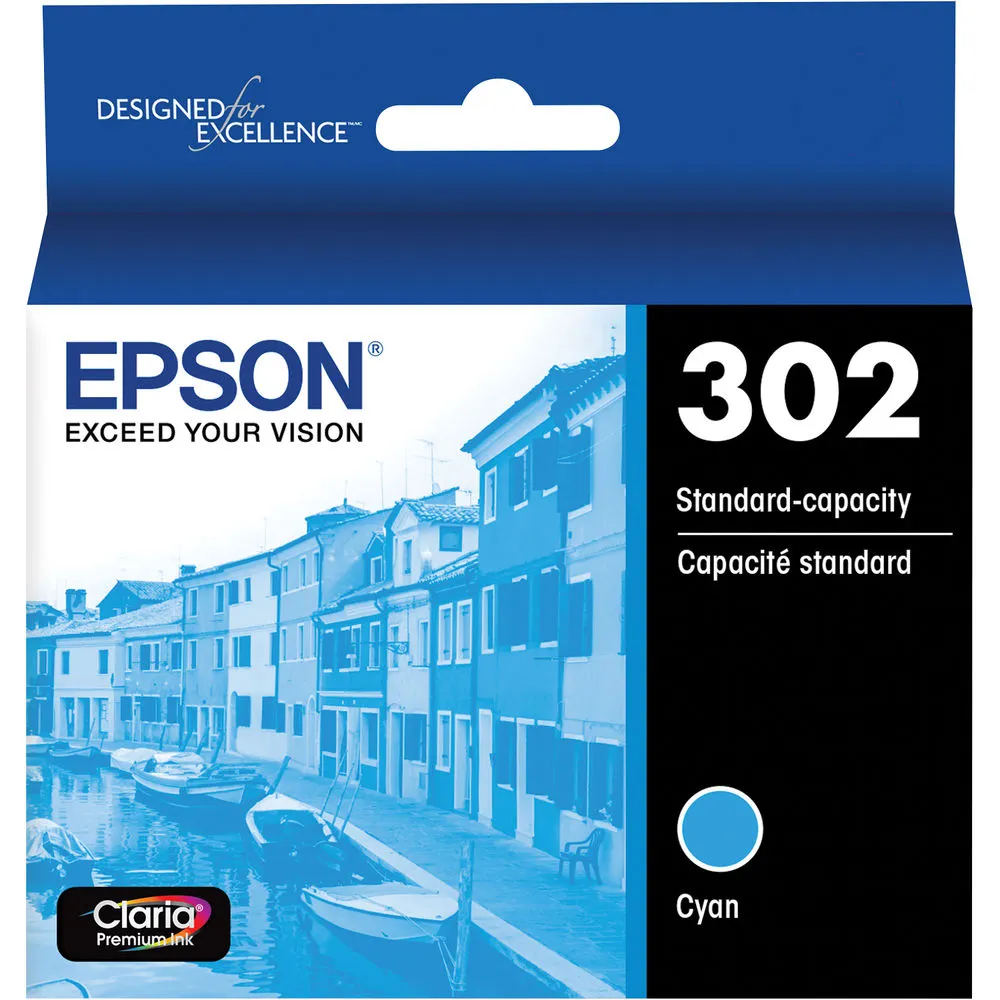 Epson Claria Premium 302 Standard-Capacity Ink Cartridge (Cyan)