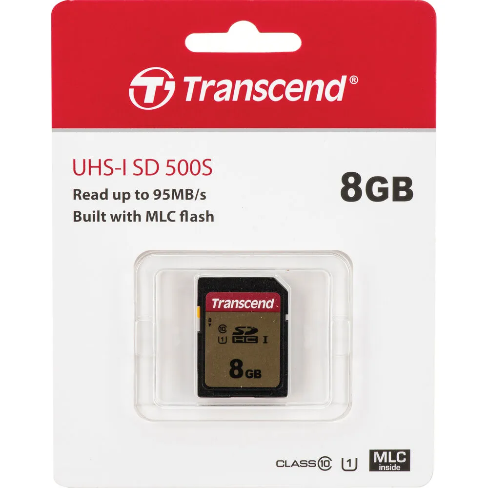 Transcend 8GB 500S UHS-I SDHC Memory Card