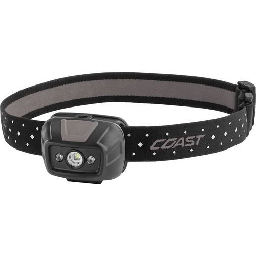 COAST FL19 Dual-Color Wide-Angle Flood Beam LED Headlamp (Black/Gray, Clamshell Packaging)