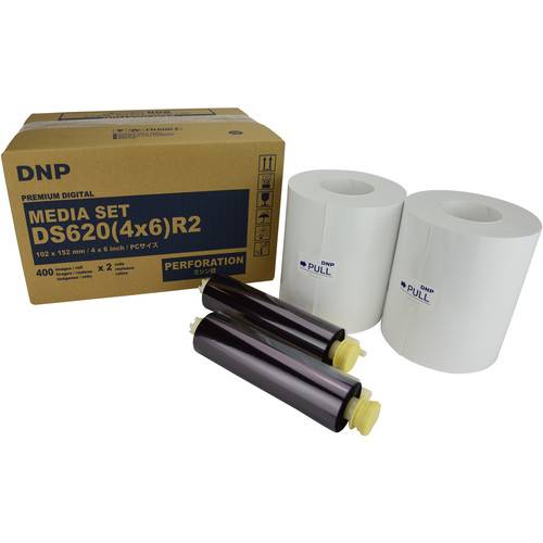 DNP 4 x 6" Single Perforated Media Set for DS620A Printer (2-Pack)
