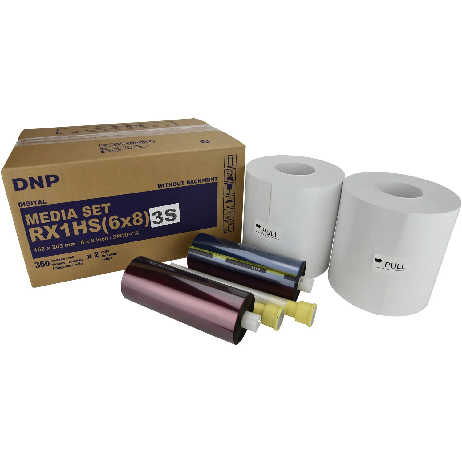DNP 6 x 8" Triple Strip Media Set for DS-RX1HS Printer (2 Rolls)