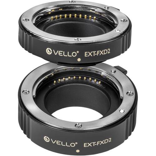 Vello Deluxe Auto Focus Extension Tube Set for FUJIFILM X-Mount, Version II