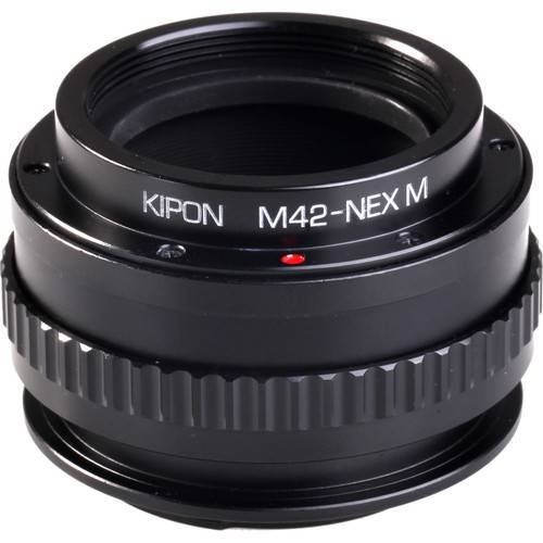 KIPON Macro Lens Mount Adapter with Helicoid for M42-Mount Lens to Sony-E Mount Camera
