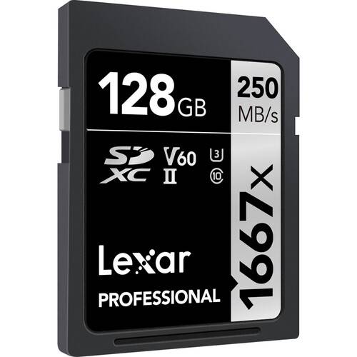 Lexar 128GB Professional 1667x UHS-II SDXC Memory Card
