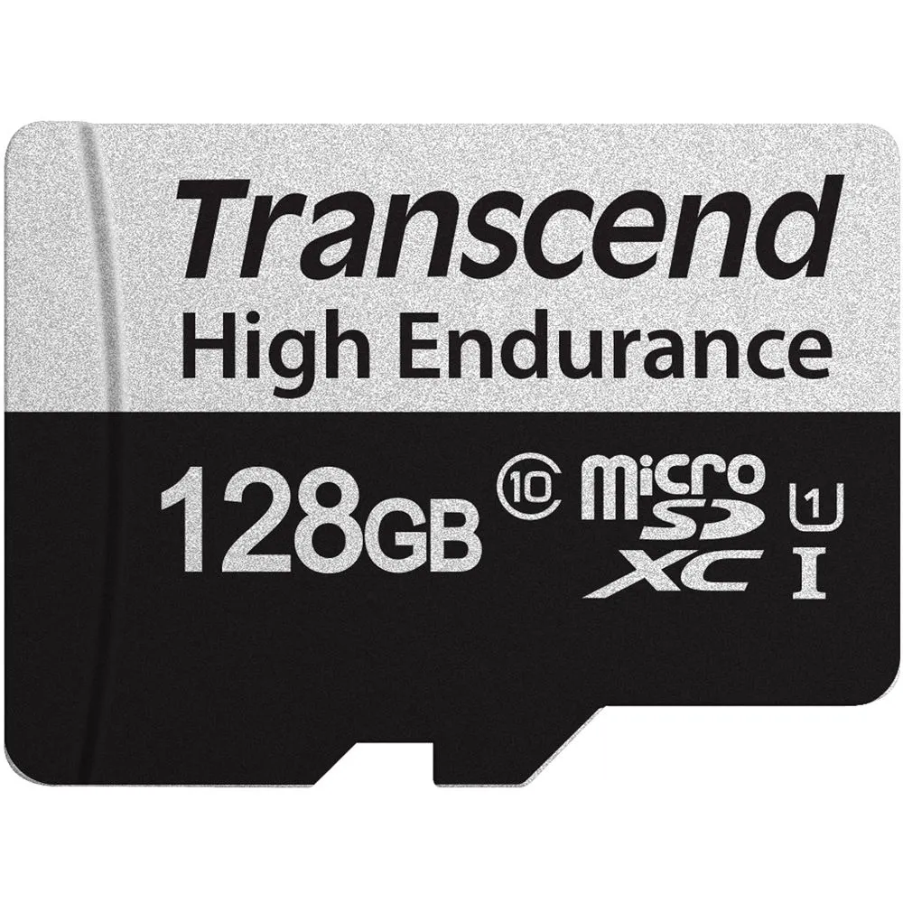 Transcend 128GB High Endurance 350V UHS-I microSDXC Memory Card with SD Adapter