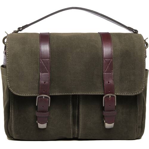 ONA Brixton Camera/Laptop Messenger Bag (Olive Canvas)