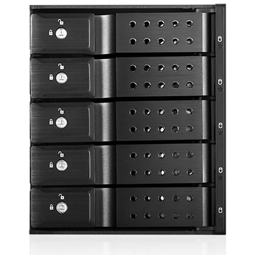 iStarUSA Trayless 3 x 5.25" to 5 x 3.5" 12 Gb/s HDD Hot-Swap Rack (Black)