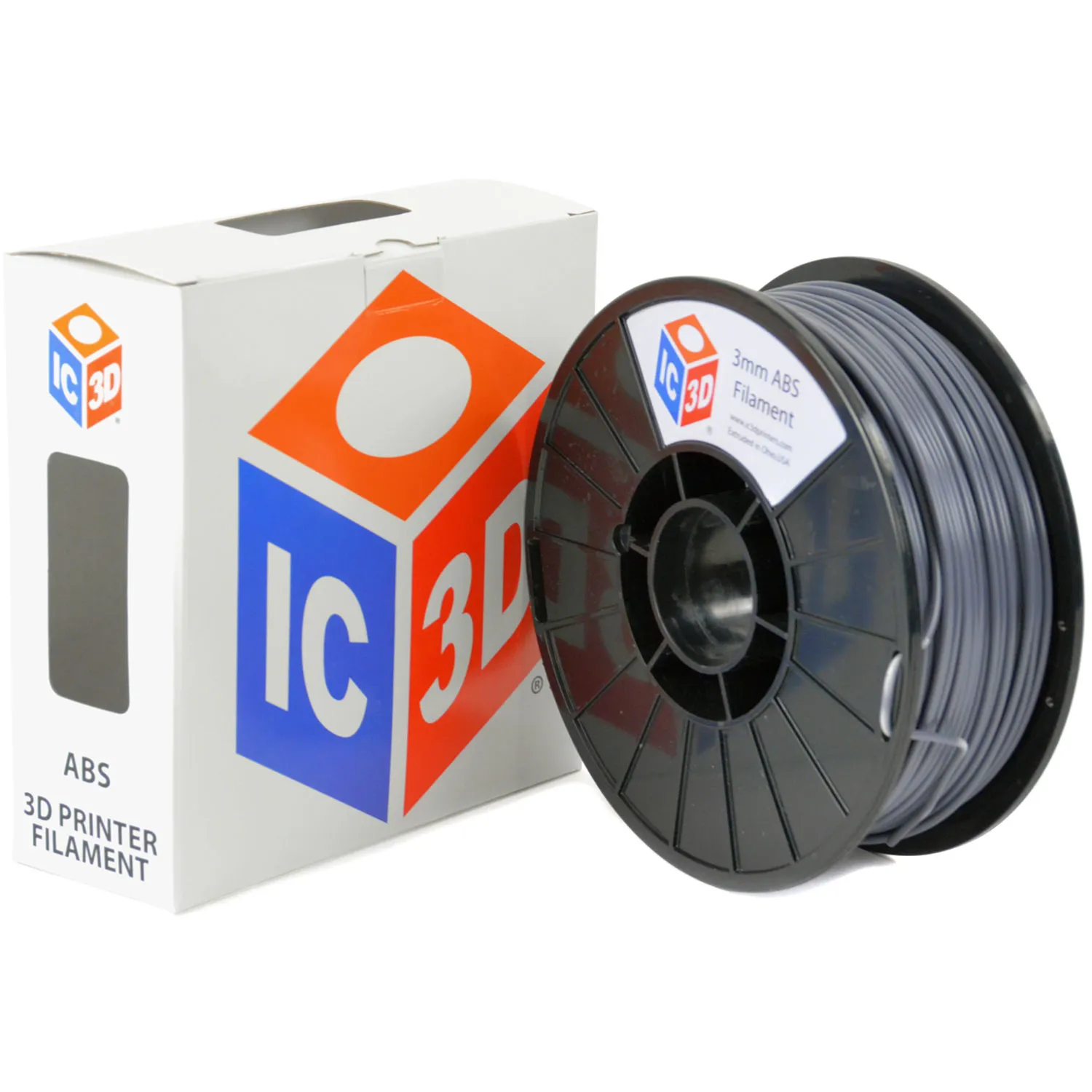 IC3D Industries 3mm ABS Filament (1kg, Gray)
