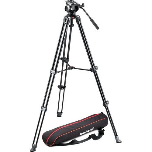 Oben Lander CT-3565 5-Section Carbon Fiber Travel Tripod System &amp; TVH-108 Video Head
