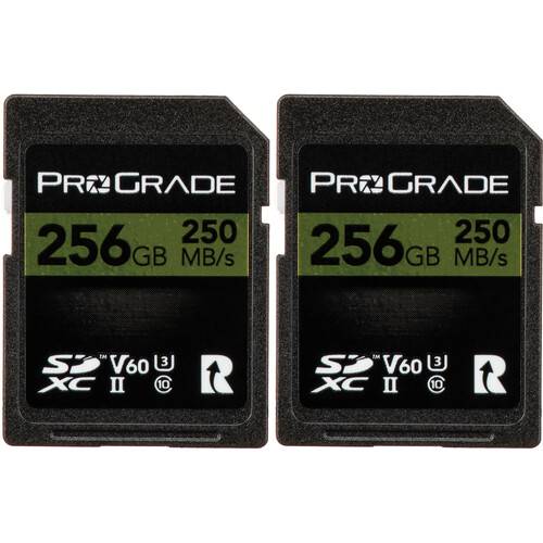 ProGrade Digital 256GB Gold UHS-II SDXC Memory Card (2-Pack)