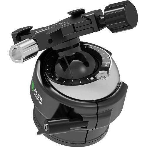 FlexShooter Pro Ball Head with Arca-Type Locking Knob Receiver (Black and Silver)