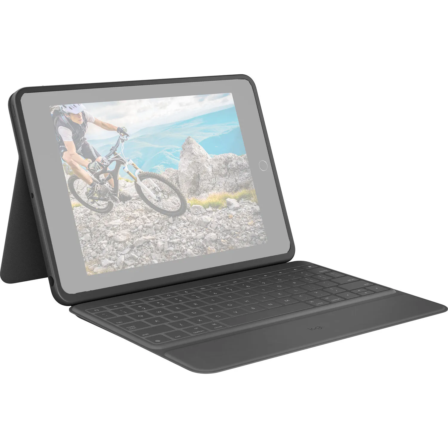 Logitech Rugged Folio Protective Keyboard Case for 10.2" iPad 7/8/9th Gen (Graphite)