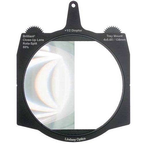 Lindsey Optics 4 x 5.65" +1/2 Diopter Brilliant² 50% Rota-Split Close-Up Lens