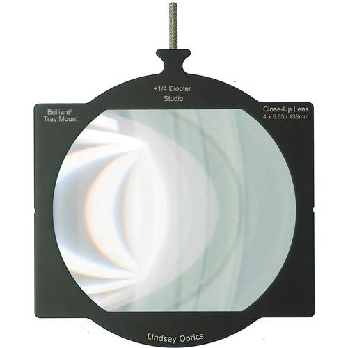 Lindsey Optics 4 x 5.65" +1/4 Diopter Brilliant² Tray Mount Studio Close-Up Lens