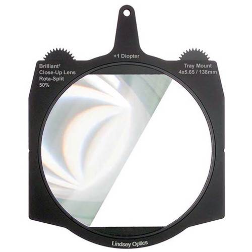 Lindsey Optics 4 x 5.65" +1 Diopter Brilliant² 50% Rota-Split Close-Up Lens