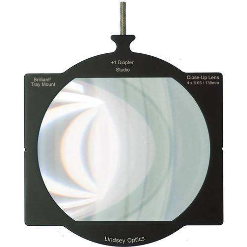 Lindsey Optics 4 x 5.65" +1 Diopter Brilliant² Tray Mount Studio Close-Up Lens