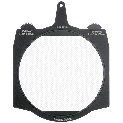 Lindsey Optics Brilliant² 4 x 5.65" Rota-Streak Filter (Clear, 3mm Cylindrical Lens Spacing)