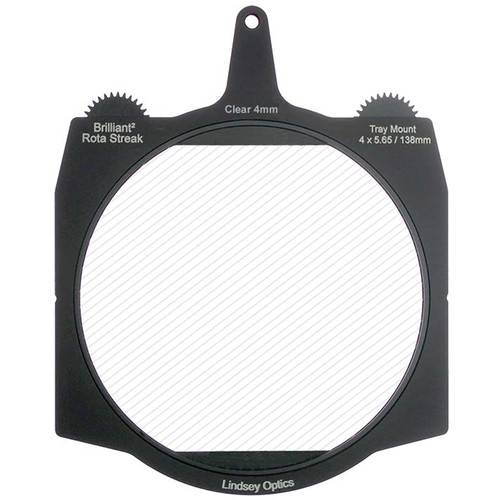 Lindsey Optics Brilliant² 4 x 5.65" Rota-Streak Filter (Clear, 4mm Cylindrical Lens Spacing)