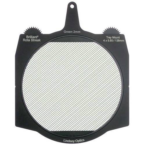 Lindsey Optics Brilliant² 4 x 5.65" Rota-Streak Filter (Green, 2mm Cylindrical Lens Spacing)