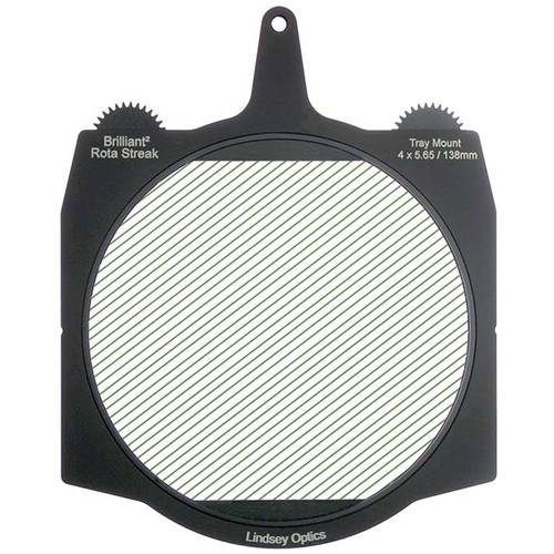 Lindsey Optics Brilliant² 4 x 5.65" Rota-Streak Filter (Green, 4mm Cylindrical Lens Spacing)