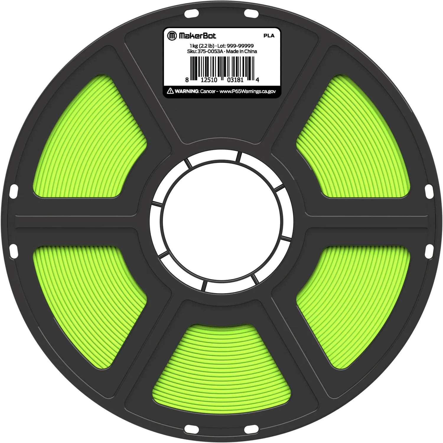 MakerBot 1.75mm PLA True Color Series Filament (2.2 lb, True Green)