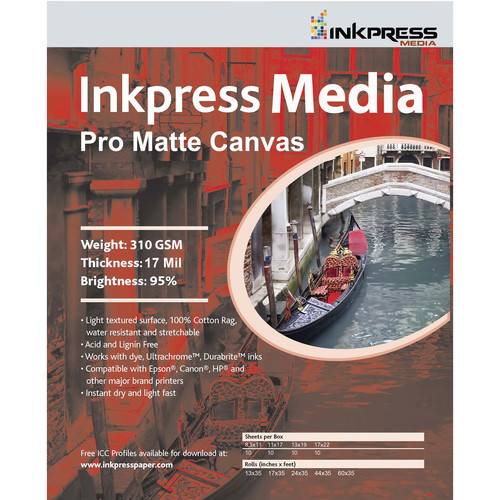Inkpress Media Pro Matte Canvas (44" x 35', Roll)