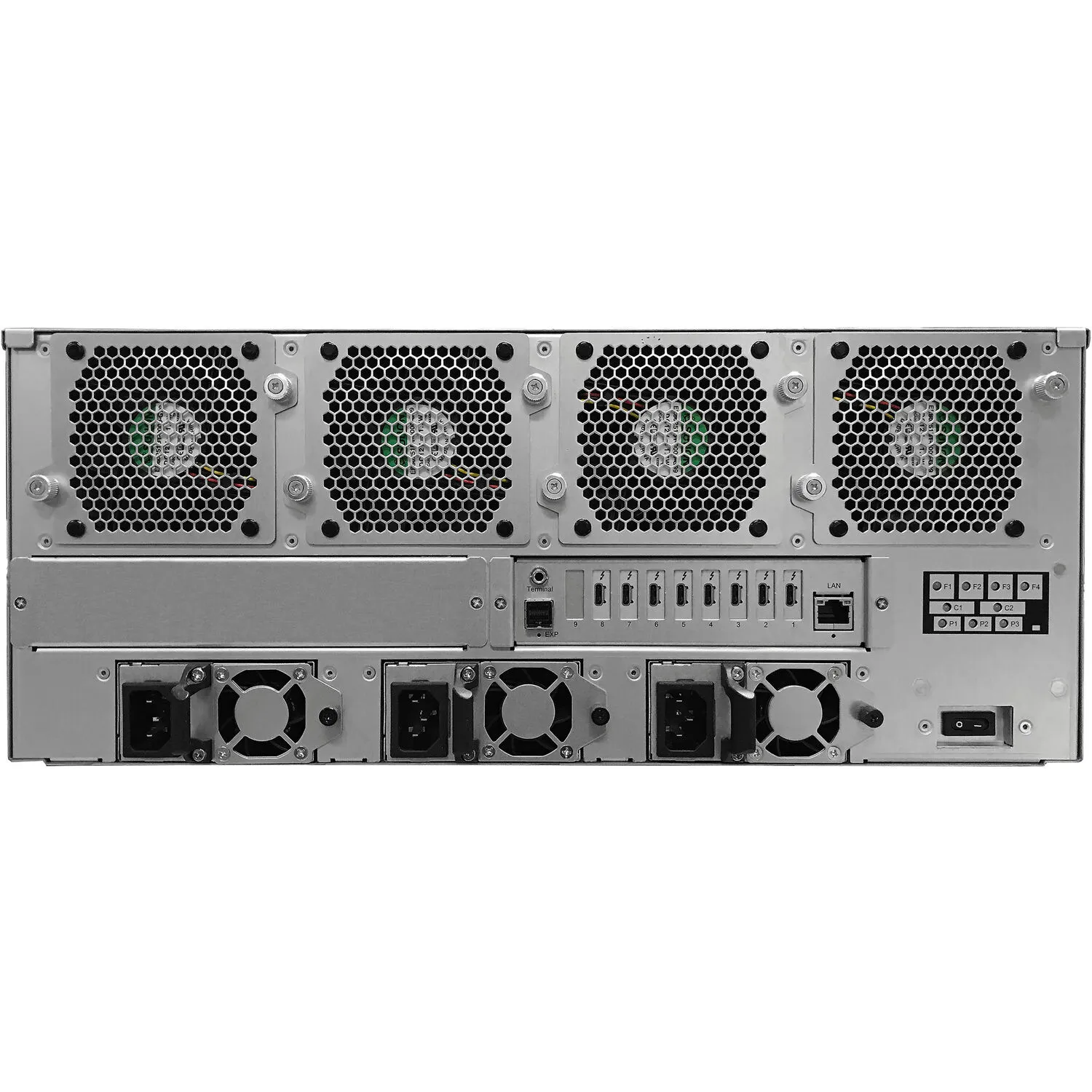 Areca 24-Bay 4U Rackmount 8-Port Thunderbolt 3 RAID SAN Storage