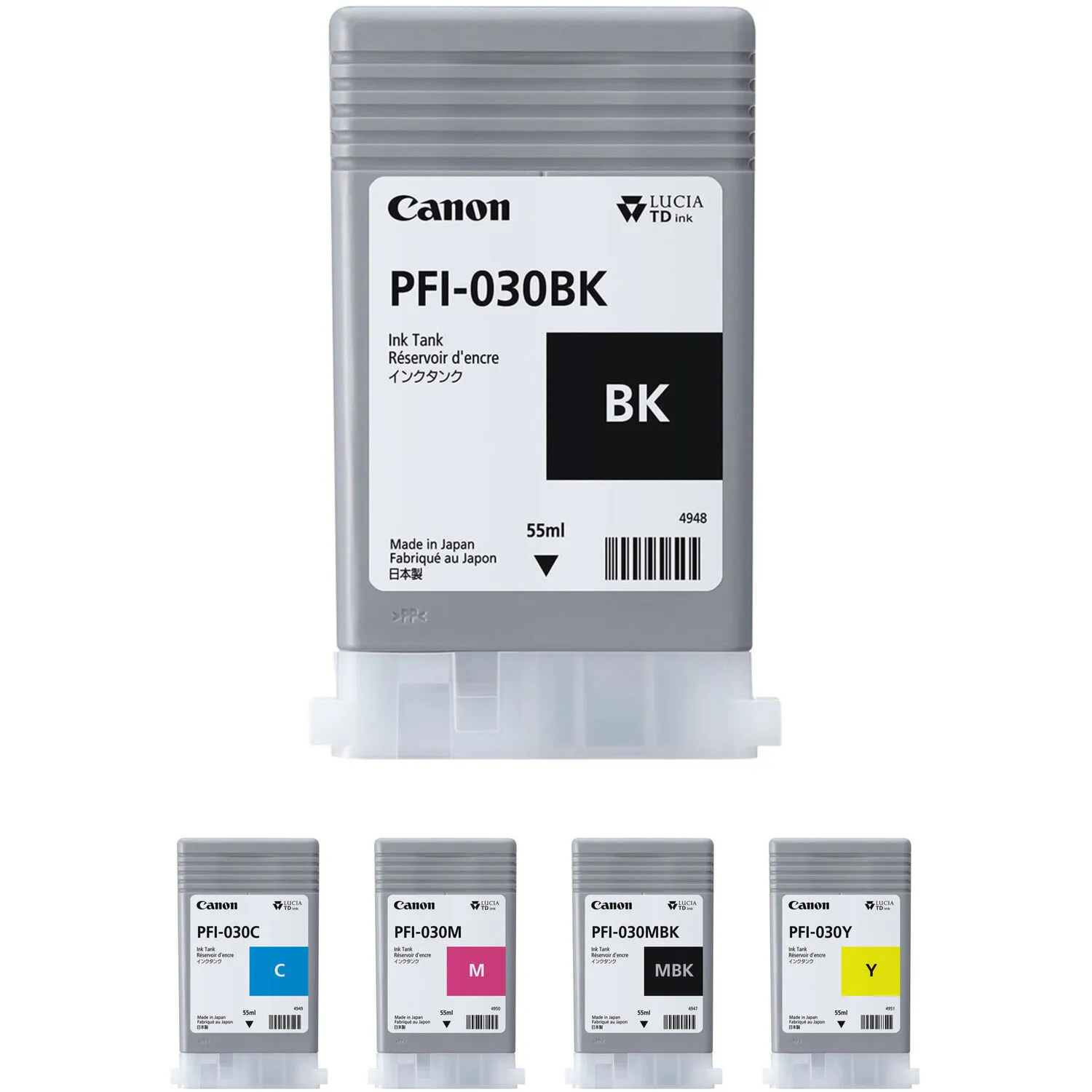 Canon PFI-030 Ink Tank Bundle for Select Canon Large Format Printers