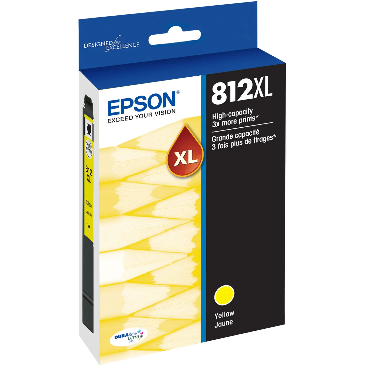 Epson T812 Yellow High-Capacity Ink Cartridge with Sensormatic